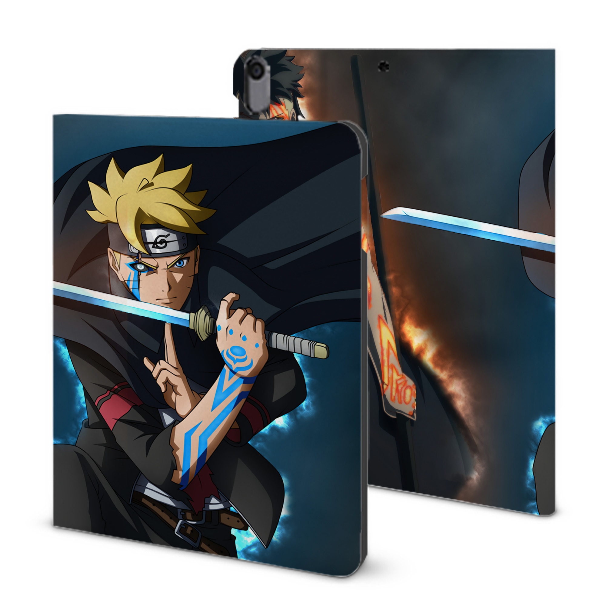 （画像用） NARUTO -ナルト- NARUTO -ナルト- 疾風伝 IPad ケース ブック型 PUレザー TPU 耐衝撃 軽量 薄型 ペン収納なし 全面保護 IPad 各モデル対応